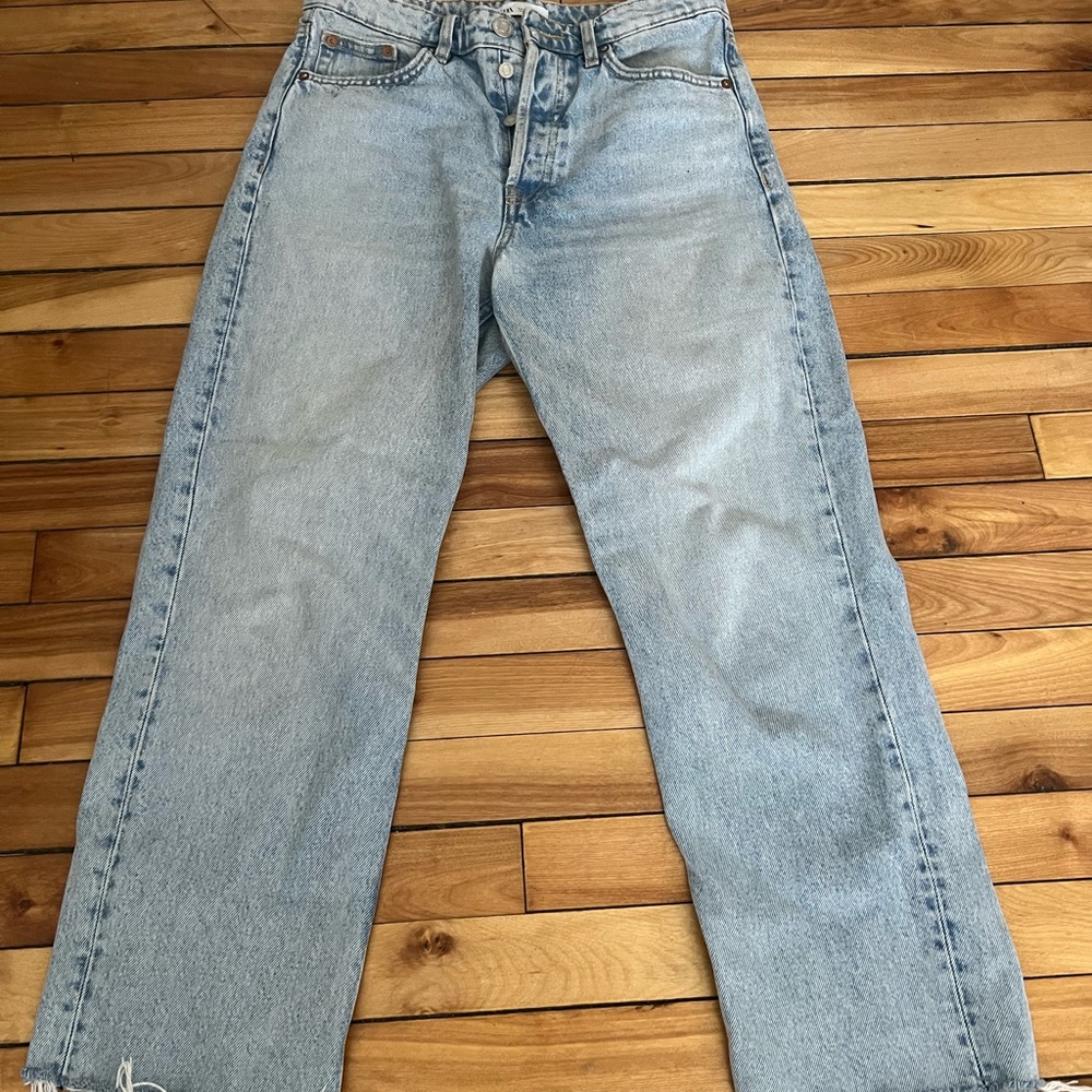 Zara High Rise Ankle Jeans